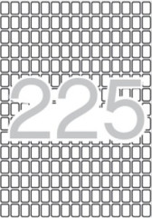 Etikety, 8x12 mm, zaoblen rohy, na liste formtu A5, APLI, 3375 etikiet/bal