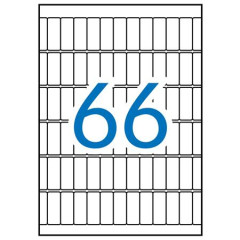 Etikety, 12x30 mm, zaoblen rohy, na liste formtu A5, APLI, 990 etikiet/bal