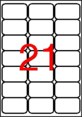 Etikety, univerzlne, 63,5x38,1 mm, zaoblen rohy, APLI, 2100 etikiet/bal