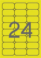Etikety, 64x33,9 mm, farebn, zaoblen rohy, APLI, nenov lt, 480 etikiet/bal