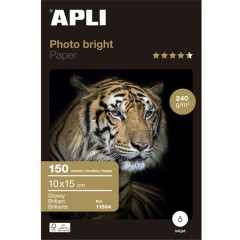 Fotopapier, k atramentovm tlaiaram, 10x15 cm, 240 g, leskl, APLI "Photo Bright"
