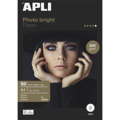 Fotopapier, k atramentovm tlaiaram, A4, 200 g, leskl, APLI "Everyday"