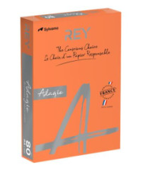 Koprovac papier, farebn, A4, 80 g, REY "Adagio", intenzvna oranov