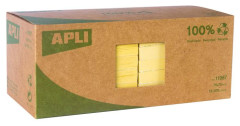 Samolepiaci bloek, 75x75 mm, 100 listov, z recyklovanho papiera, APLI, lt