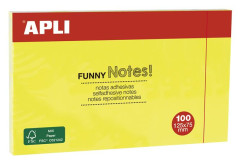 Samolepiaci blok, 125x75 mm, 100 listov, APLI, lt