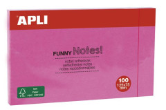Samolepiaci blok, 125x75 mm, 100 listov, APLI, ruov