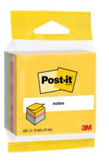 Samolepiaci bloek, 51x51 mm, 400 listov, blister, 3M POSTIT, ultra farby