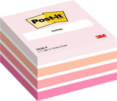 Samolepiaci bloek, 76x76 mm, 450 listov, 3M POSTIT, aquarell pink
