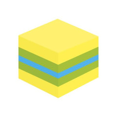 Samolepiaci bloek, 51x51 mm, 400 listov, 3M POSTIT, lime
