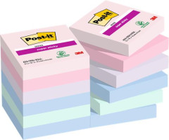 Samolepiaci bloek, 48x48 mm, 12x90 listov, 3M POSTIT "Super Sticky Soulful", mix farieb
