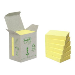 Samolepiaci bloek, 38x51 mm, 6x100 listov, ekologick, 3M POSTIT, lt