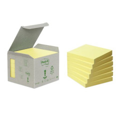 Samolepiaci bloek, 76x76 mm, 6x100 listov, ekologick, 3M POSTIT, lt
