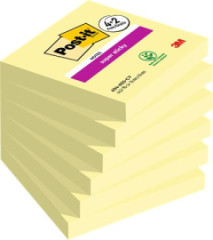 Samolepiaci bloek, 76x76 mm, 6x90 listov, 3M POSTIT "Super Sticky", lt