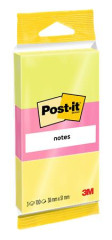 Samolepiaci bloek, 38x51 mm, 3x100 listov, 3M POSTIT, nenov farby