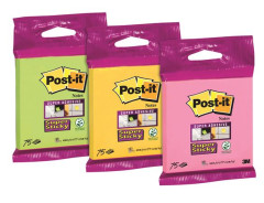 Samolepiaci bloek, 7676 mm, 75 listov, 3M POSTIT "Super Sticky", mix
