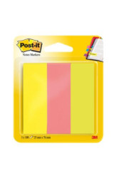 Zloky, papierov, 3x100 listov, 25x76 mm, 3M POSTIT, mix nenovch farieb