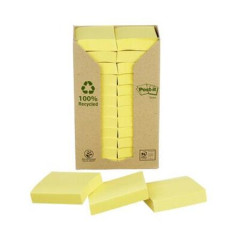 Samolepiaci bloek, 38x51 mm, 24x100 listov, ekologick, 3M POSTIT, lt