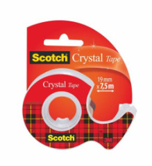 Lepiaca pska, s dispenzorom, 19 mm x 7,5 m, 3M SCOTCH "Crystal"