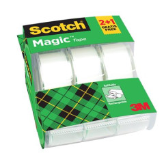 Lepiaca pska, s dispenzorom, run, 19 mm x 7,5 m, 3M SCOTCH "Magic Tape 810",2+1