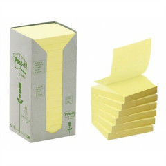 Samolepiaci bloek, "Z", 76x76 mm, 16x100 listov, ekologick, 3M POSTIT, lt