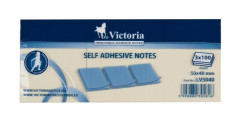 Samolepiaci bloek, 50x40 mm, 100 listov/blok, 3 bloky/bal, VICTORIA OFFICE, lt