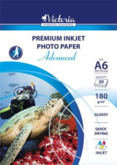 Fotopapier, pre atramentov tla, A6, 180 g, leskl, VICTORIA PAPER "Advanced"