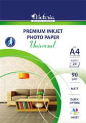 Fotopapier, pre atramentov tla, A4, 90 g, matn, VICTORIA PAPER "Universal"