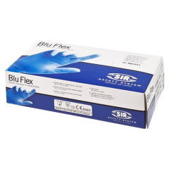 Ochrann rukavice, jednorazov, bez latexu, nitrilov, vekos S, 100 ks, nepudrovan, "Blu Flex"