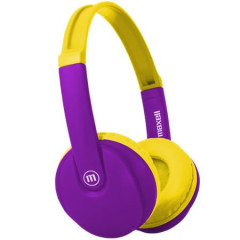 Nhlavn slchadl, detsk rozmer, bezdrtov, Bluetooth, s mikrofnom, MAXELL "HP-BT350", fialov-lt