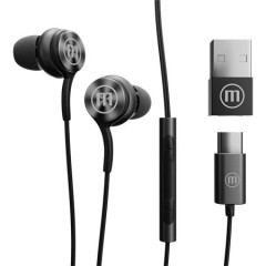 Slchadl, s mikrofnom, USB-C, MAXELL "XC1", ierna