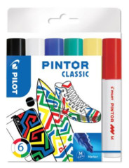 Dekoran popisova, sada,1,4 mm, PILOT "Pintor M", 6 druhov klasickch farieb