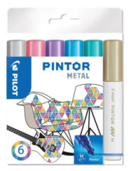 Dekoran popisova, sada,1,4 mm, PILOT "Pintor M", 6 druhov metalickch farieb