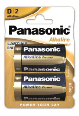 Batria, D, vekokapcitn, 2 ks, PANASONIC "Alkaline power"