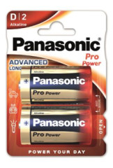 Batria, D vekokapacitn, 2 ks, PANASONIC "Pro power"