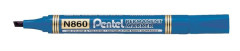Permanentn popisova, 0,6-4,5 mm, zrezan hrot, PENTEL "N860", modr