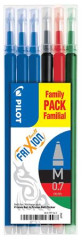 Npl do rollerov, 0,35 mm, odstrniten, PILOT "Frixion Ball/Clicker" 07, 4 rzne farby