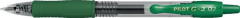Glov pero, 0,32 mm, stlac mechanizmus, PILOT "G-2", zelen