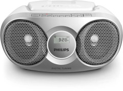 Rdio, s CD prehrvaom, PHILIPS "AZ215", strieborn