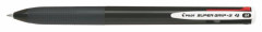 Gukov pero, 0,27 mm, stlac mechanizmus, ierne, PILOT "Super Grip G", 4-farebn
