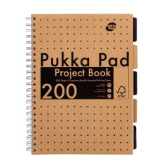 pirlov zoit, A4, linajkov, 100 listov, PUKKA PAD "Kraft project book"