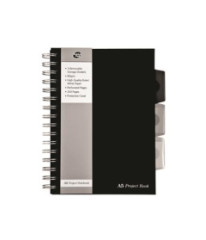 pirlov zoit, A5, linajkov, 125 strn, PUKKA PAD "Black project book", ierna
