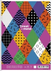 pirlov zoit, A4+, tvorekov, 80 listov, SHKOLYARYK "Great Mind", mix