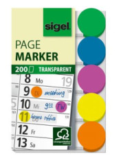 Zloky, plastov, 5x40 listov, 50x12 mm, SIGEL, mix farieb