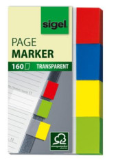 Zloky, plastov, 4x40 zloiek, 20x50 mm, SIGEL "Clear", mix farieb