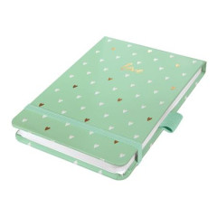 Zpisnk, exkluzvny, 110x79 mm, bodkovan, 79 listov, tvrd oblka, SIGEL "Jolie" Mint Love