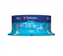 CD-R disk, Jewelcase, AZO, 700MB, 52x, 25 ks, cake box, VERBATIM "DataLife Plus"