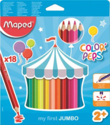 Pastelky MAPED/18 JUMBO trojuholnkov tvar