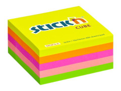Samolepiaci blok, 76x76mm, 400 listov, STICK N, dhov nenov farby