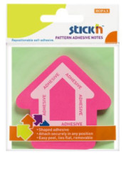 Samolepiaci poznmkov blok, pka, 70x70 mm, 50 listov, STICK N, magenta