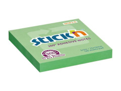 Samolepiaci poznmkov blok, 76x76 mm, 100 listov, STICK N 360, zelen